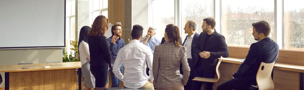 Group having a discussion.